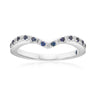 Vera Wang 18ct White Gold Round Brilliant Cut 0.08 Carat tw Diamond & Sapphire Ring