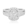 Vera Wang 18ct White Gold Oval & Round Brilliant Cut 1.45 Carat tw Diamond Ring
