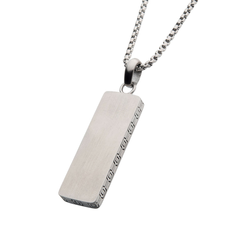 Stainless Steel 55cm Engrave Pendant