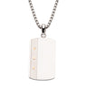 Stainless Steel 55cm Men's Dog Tag with Chain
