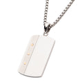 Stainless Steel 55cm Men's Dog Tag with Chain