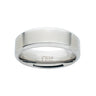Stainless Steel 8mm Matte Bevel Ring