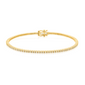 9ct Yellow Gold Round Cut 1.00 Carat tw Diamond Tennis Bracelet