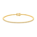 9ct Yellow Gold Round Cut 1.00 Carat tw Diamond Tennis Bracelet