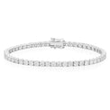 9ct White Gold Round Brilliant Cut 6 Carat tw of Diamonds Tennis Bracelet