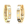 9ct Yellow Gold Round Cut 0.15 Carat tw Diamond Huggie Earrings