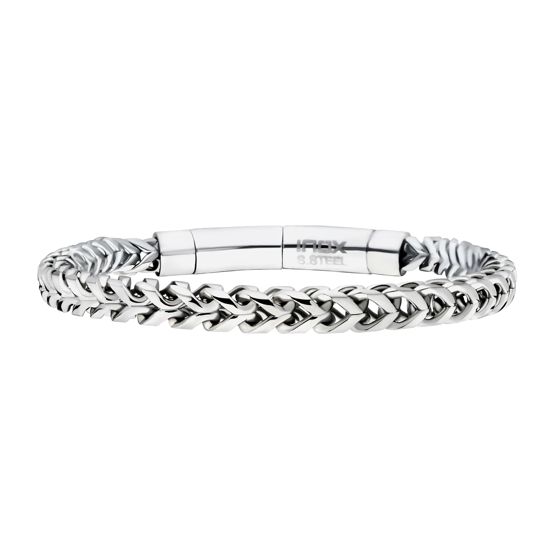 Stainless Steel 21cm Foxtail Men's Bracelet – Mazzucchelli's
