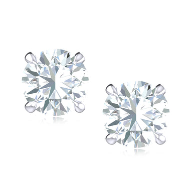 Promise 18ct White Gold Round Cut 2.15 Carat tw Lab Grown Certified Diamond Earrings