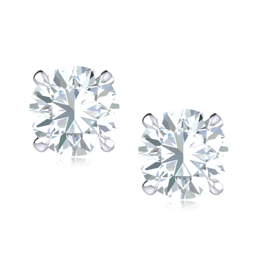 18ct White Gold Round Cut 2.15 Carat tw Lab Grown Certified Diamond Earrings