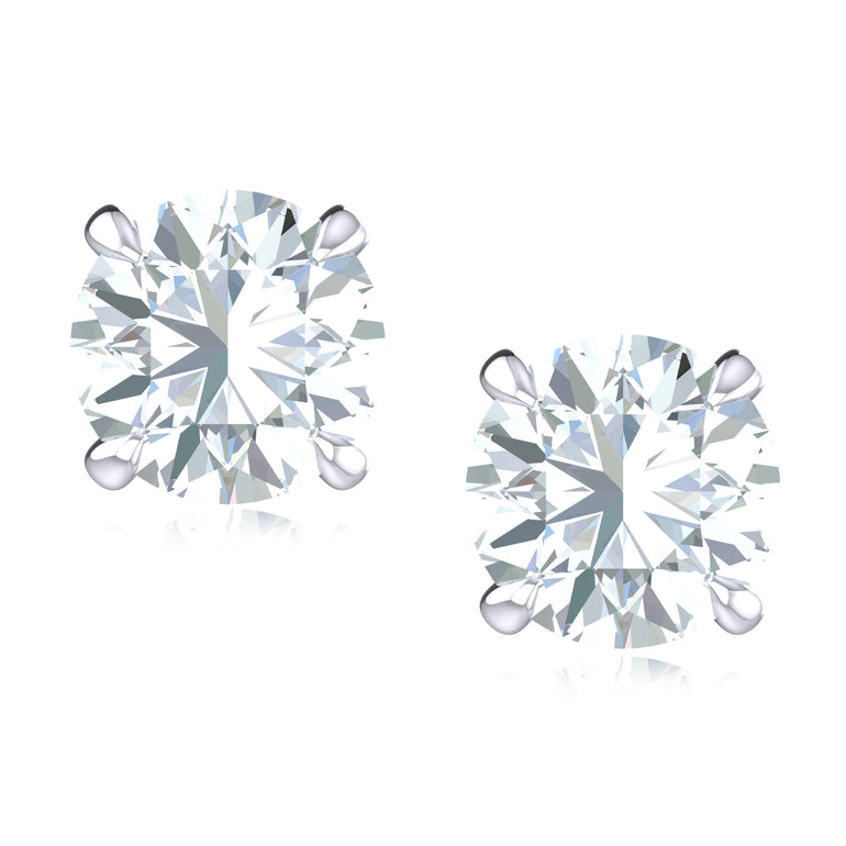 Promise 18ct White Gold Round Cut 1.5 Carat tw Lab Grown Diamond Stud Earrings
