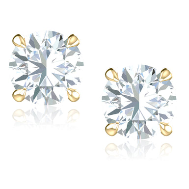 Promise 18ct Yellow Gold Round Cut 1.08 Carat tw Lab Grown Certified Diamond Earrings