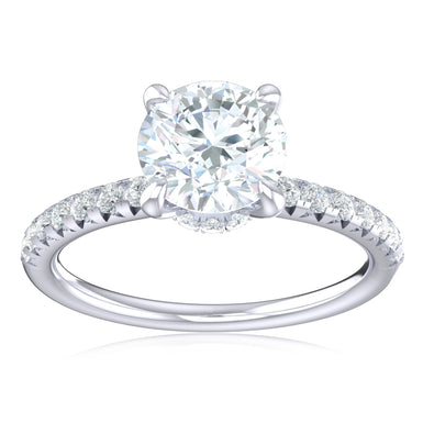 Promise 18ct White Gold Round Cut 1.25 Carat tw Lab Grown Certified Diamond Ring