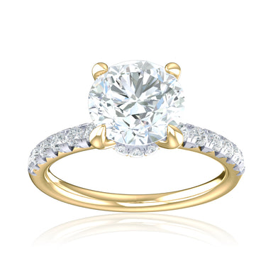 Promise 18ct Yellow Gold Round Cut 1.80 Carat tw Lab Grown Certified Diamond Ring