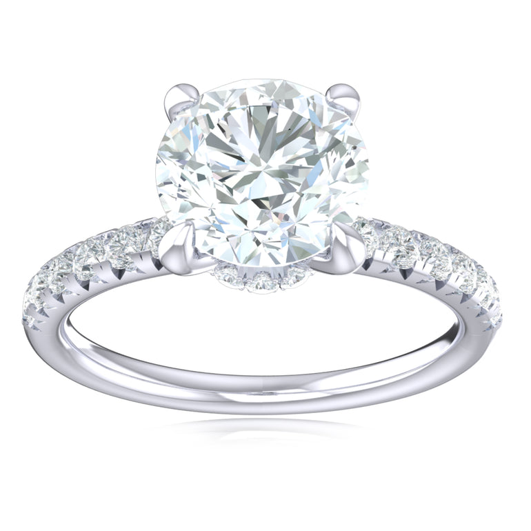 Promise 18ct White Gold Round Brilliant Cut 1.80 Carat tw Lab Grown Certified Diamond Ring