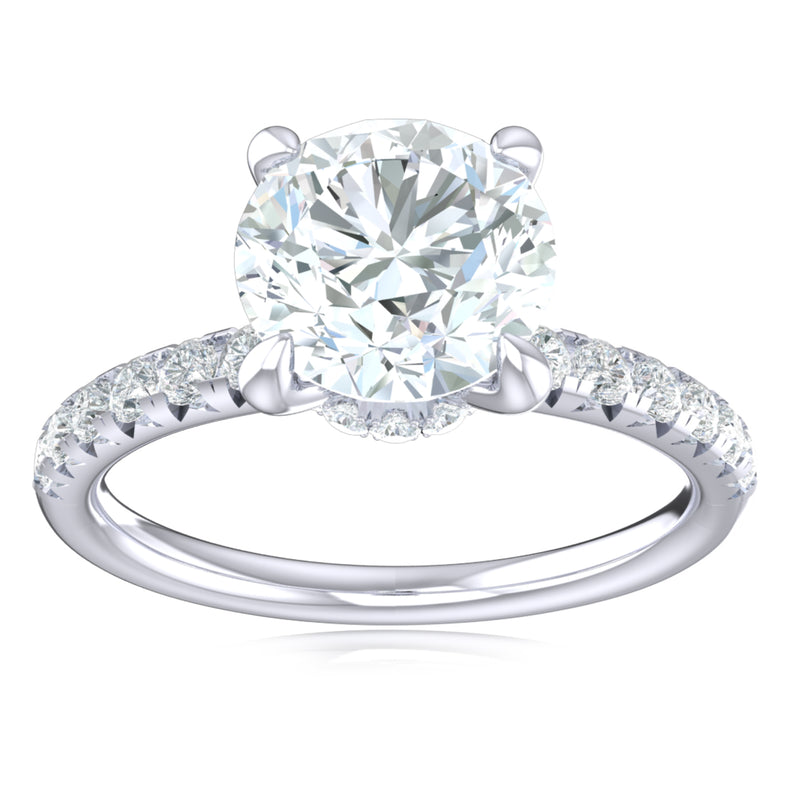 Promise 18ct White Gold Round Brilliant Cut 1.80 Carat tw Lab Grown Certified Diamond Ring
