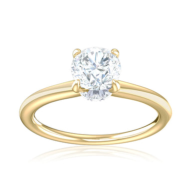 Promise 18ct Yellow Gold Round Cut 0.55 Carat tw Lab Grown Certified Diamond Ring
