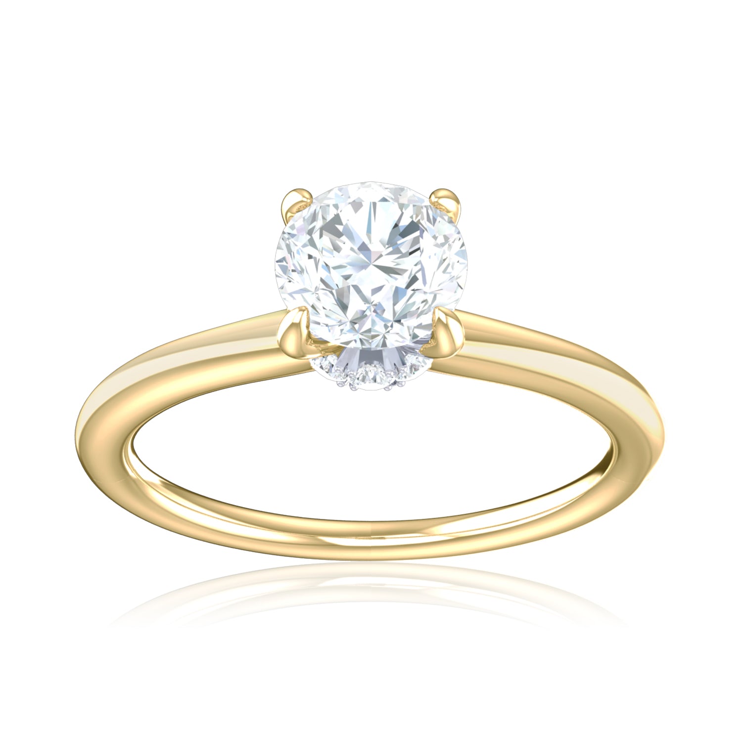 Promise 18ct Yellow Gold Round Cut 0.55 Carat tw Lab Grown Certified Diamond Ring