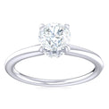 18ct White Gold Round Cut 0.55 Carat tw Lab Grown Certified Diamond Ring