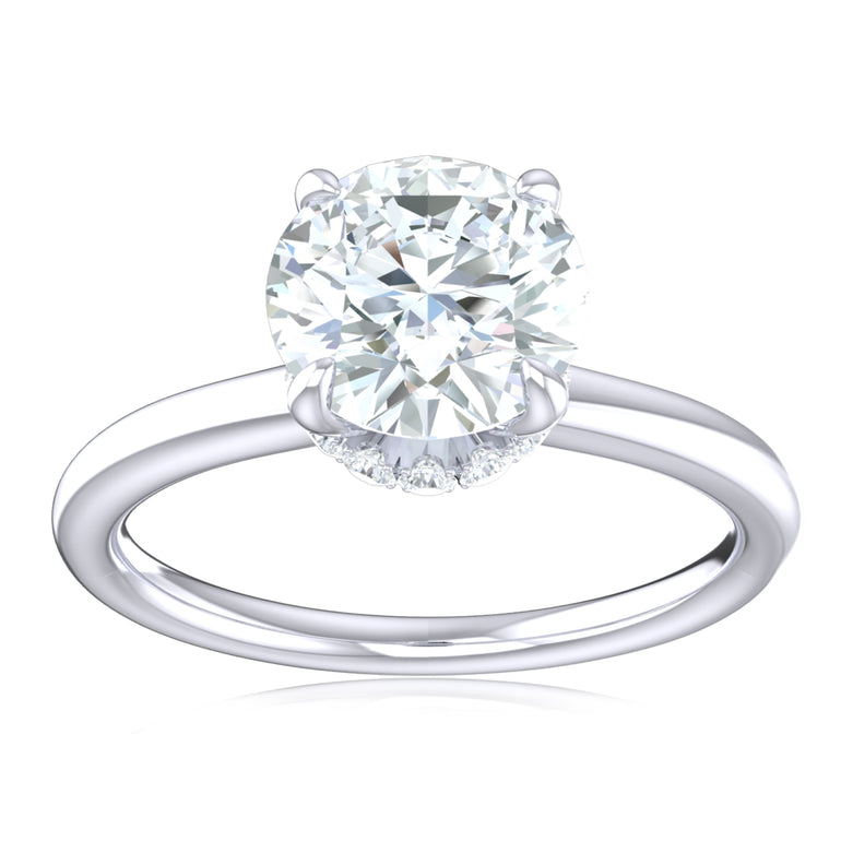Promise 18ct White Gold Round Brilliant Cut 1.05 Carat tw Lab Grown Certified Diamond Ring