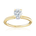 Promise 18ct Yellow Gold Oval & Round Cut 0.55 Carat tw Lab Grown Certified Diamond Ring