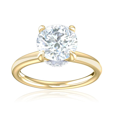 18ct Yellow Gold Round Cut 1.50 Carat tw Lab Grown Certified Diamond Ring