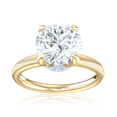 Promise 18ct Yellow Gold Round Cut 2.10 Carat tw Lab Grown Certified Diamond Ring