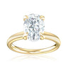 Promise 18ct Yellow Gold Oval & Round Cut 1.55 Carat tw Lab Grown Certified Diamond Ring