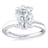 Promise 18ct White Gold Oval & Round Cut 2.10 Carat tw Lab Grown Certified Diamond Ring