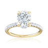 Promise 18ct Yellow Gold Oval & Round Cut 1.25 Carat tw Lab Grown Certified Diamond Ring