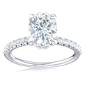18ct White Gold Oval & Round Cut 1.25 Carat tw Lab Grown Certified Diamond Ring