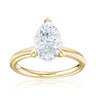 Promise 18ct Yellow Gold Pear & Round Cut 1.05 Carat tw Lab Grown Certified Diamond Ring