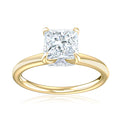 18ct Yellow Gold Princess & Round Cut 1.05 Carat tw Lab Grown Certified Diamond Ring