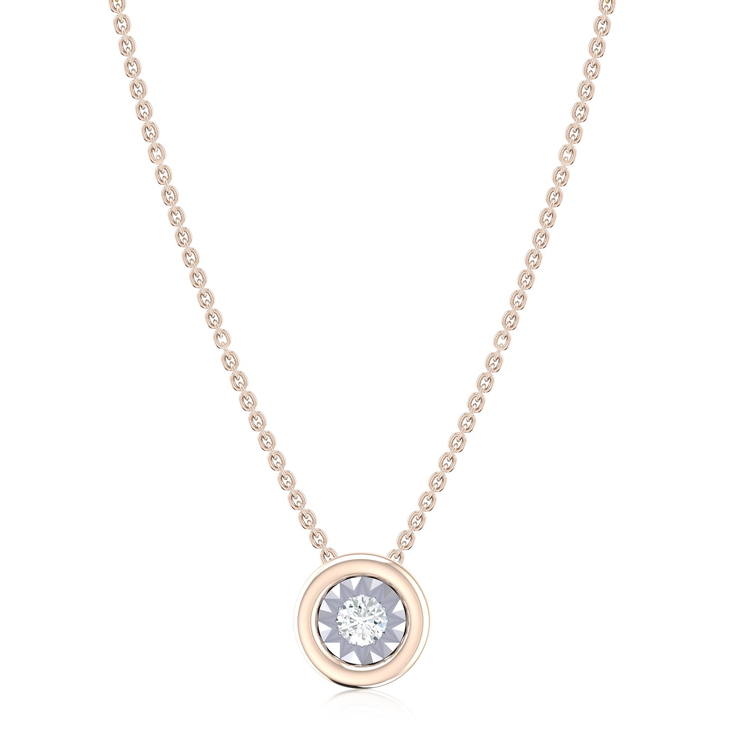 9CT GOLD AND ROSE GOLD NECKLACE