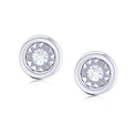 9ct White Gold Round Cut 0.15 Carat tw Diamond Stud Earrings