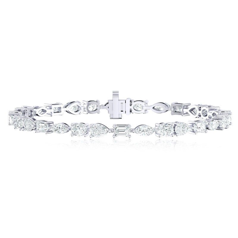 18ct White Gold 8.00 Carat tw Lab Grown Diamond Tennis Bracelet