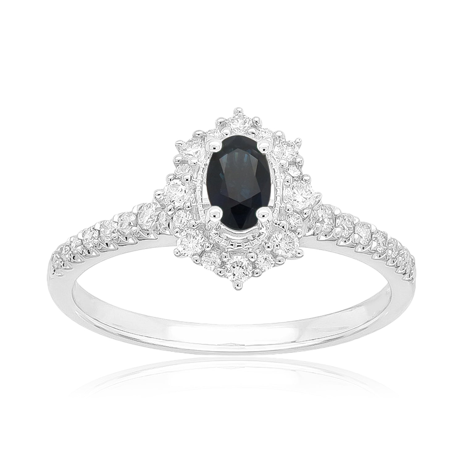 Heirloom 18ct White Gold Oval Cut 5x3mm Sapphire 0.25 Carat tw Ring