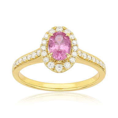 Heirloom 18ct Rose Gold Oval Cut 6x4mm Pink Sapphire 0.25 Carat tw Ring