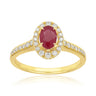 Heirloom 18ct Yellow Gold Oval Cut 6x4mm Ruby 0.25 Carat tw Ring
