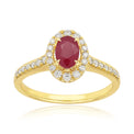 Heirloom 18ct Yellow Gold Oval Cut 6x4mm Ruby 0.25 Carat tw Ring