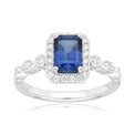 Heirloom 18ct White Gold Emerald Cut 7x5mm Tanzanite 0.25 Carat tw Ring