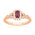 Heirloom 18ct Rose Gold Baguette Cut 5x3mm Pink Tourmaline 0.15 Carat tw Ring