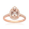 Heirloom 18ct Rose Gold Oval Cut 0.20 Carat tw Morganite Ring
