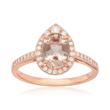 Heirloom 18ct Rose Gold Oval Cut 0.20 Carat tw Morganite Ring