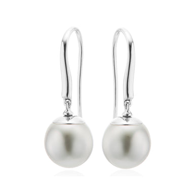 Perla by Autore 18ct White Gold Oval 9-10mm South Sea Pearl Earrings