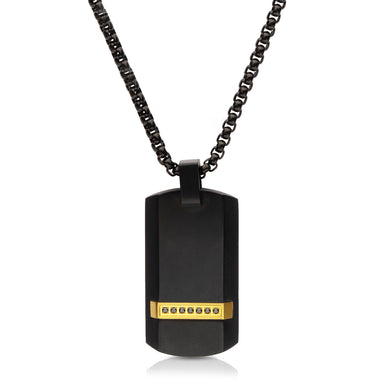 Steel Rectangle 7mm Black Dog Tag