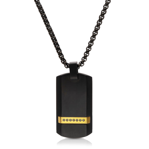 Steel Rectangle 7mm Black Dog Tag