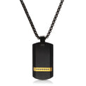 Steel Rectangle 7mm Black Dog Tag