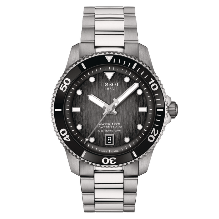 Tissot Seastar 1000 Powermatic 80 40mm Watch T1208071105100