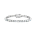 10ct White Gold Round Cut 15ctw Lab Grown Diamonds Tennis Bracelet