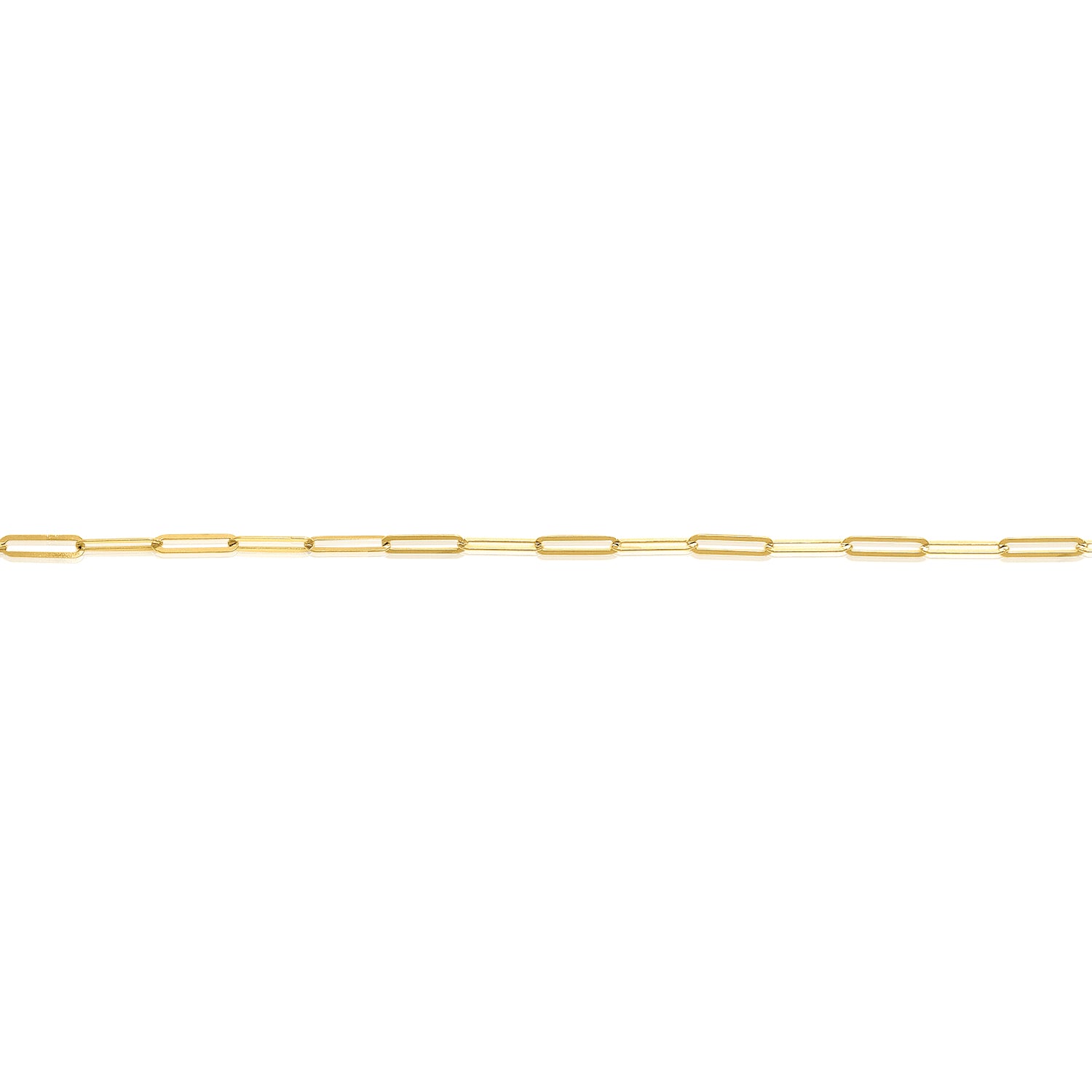9ct Yellow Gold 19cm Paperclip Bracelet